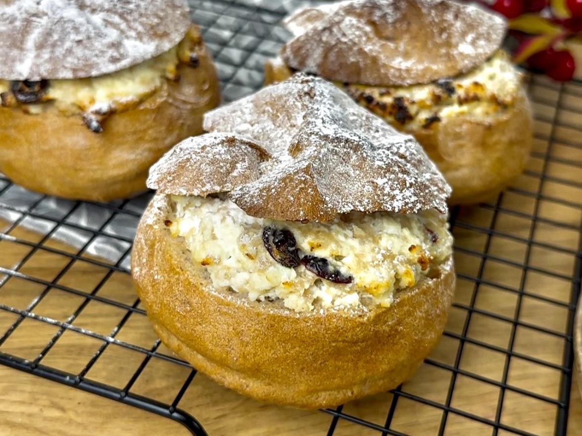 Túróval töltött zsemle recept air fryerben