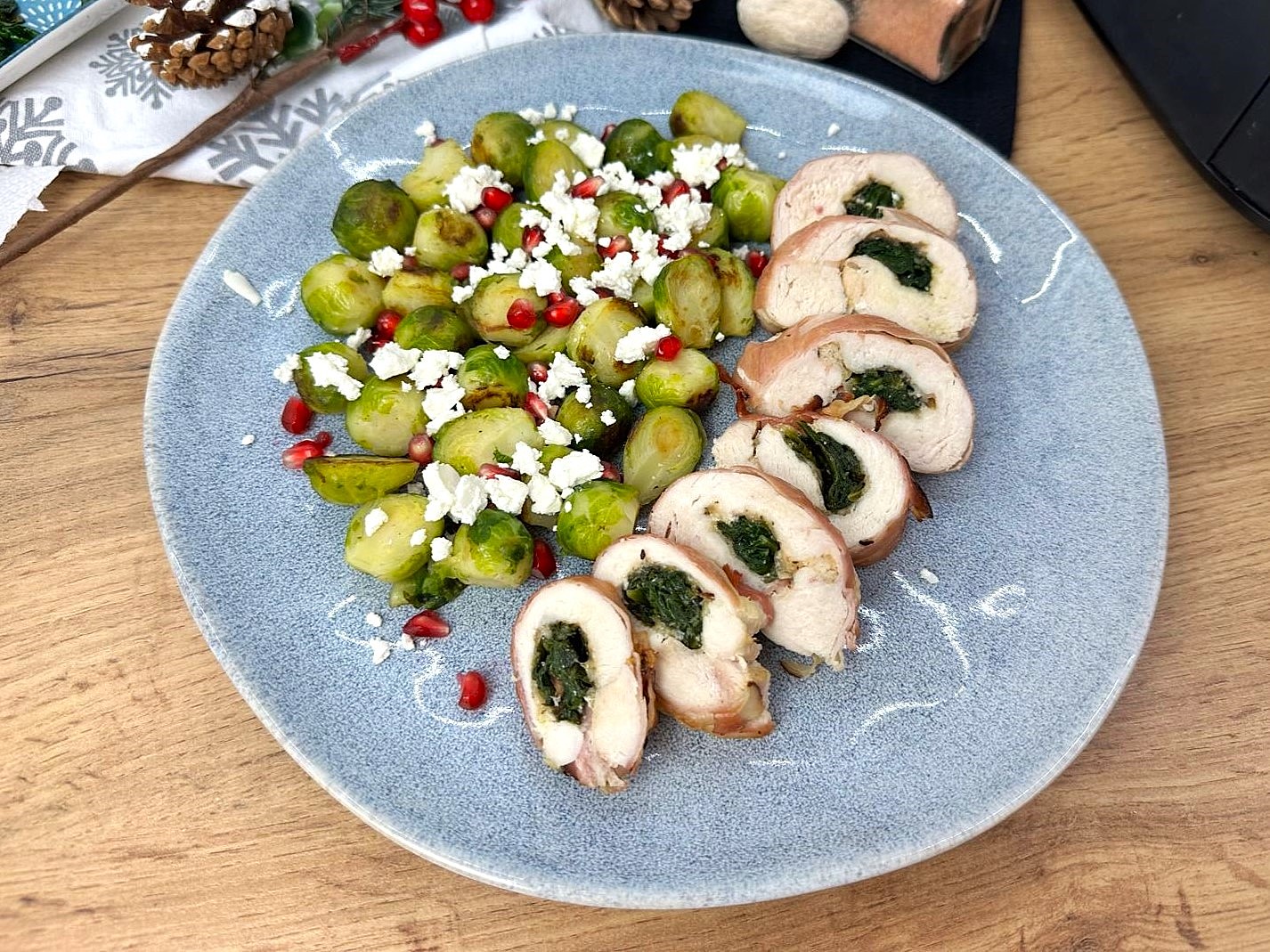 Parmezános-Spenótos Töltött Csirkemell Air Fryerben